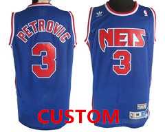 Men & Youth Customized Brooklyn Nets Blue Swingman Throwback Jerseys